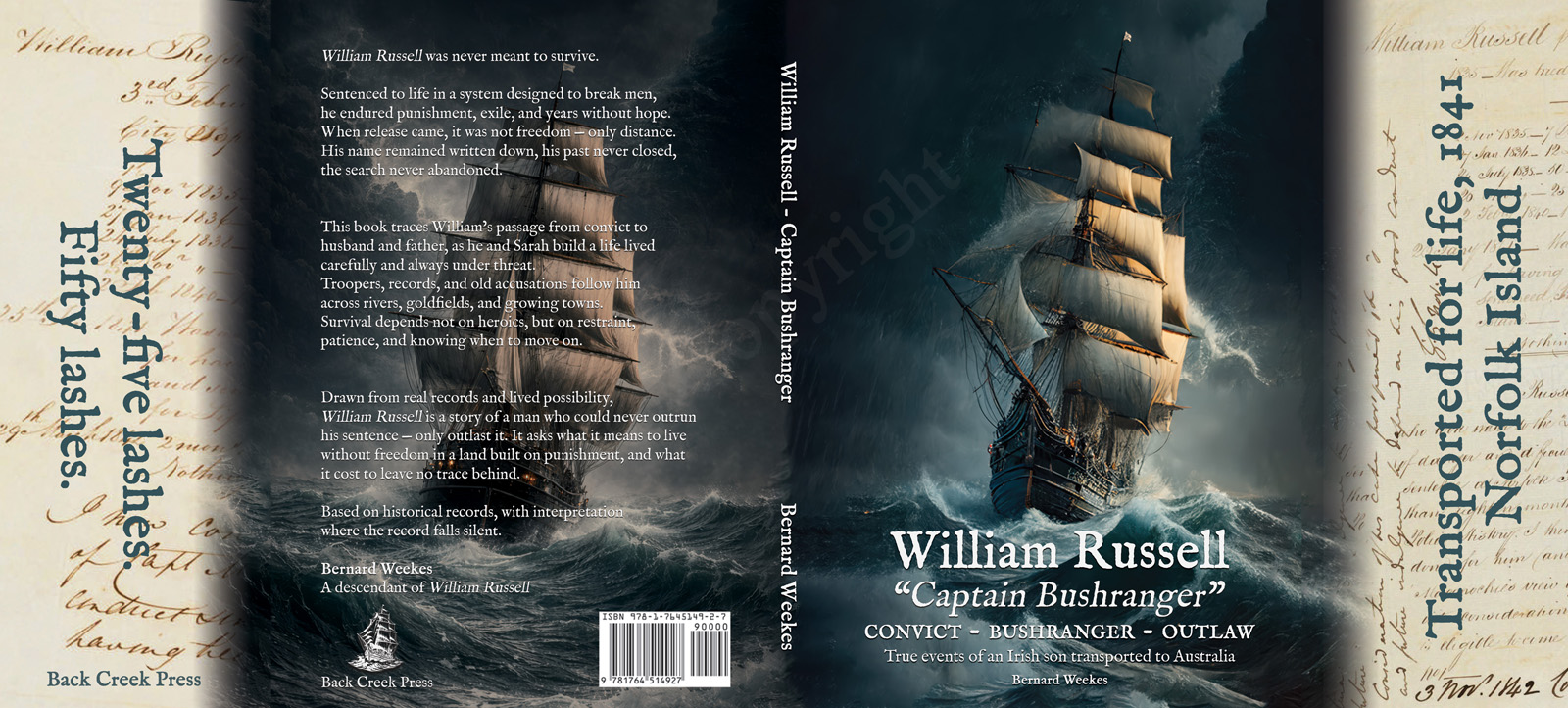 William Russell: Captain Bushranger book back